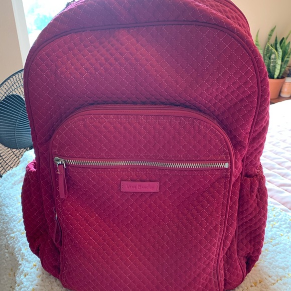 Vera Bradley Handbags - Vera Bradley Microfiber Raspberry Backpack